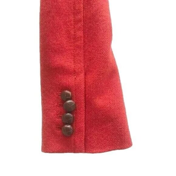 J Crew Woman's Sz 0 or XS Burnt Orange Wool Blend Blazer Jacket - Picture 6 of 8